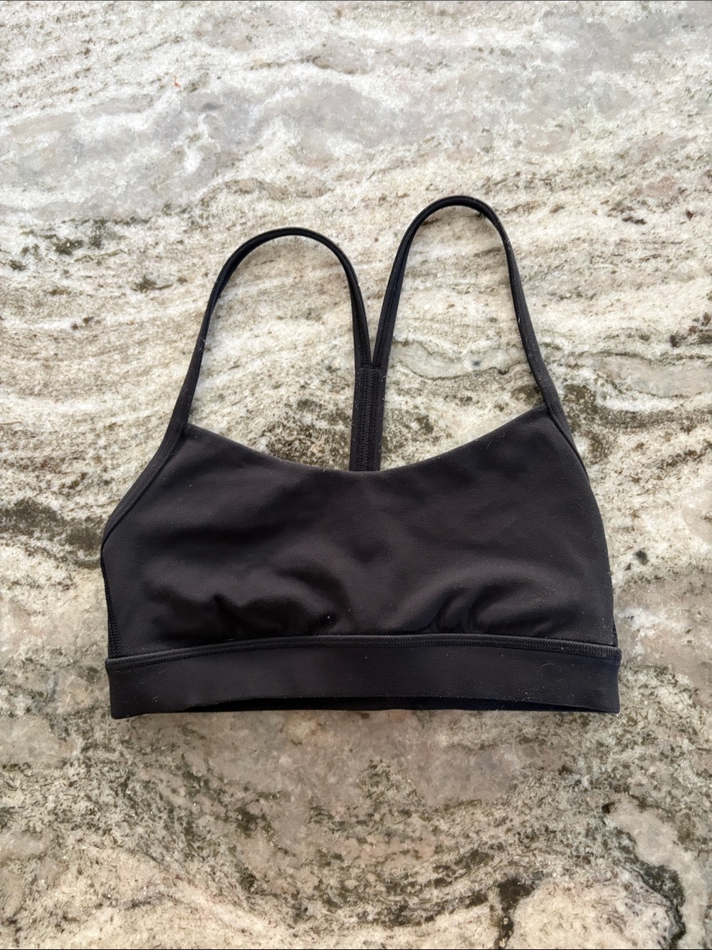 Lululemon Black Y Strap Sports Bra - Women’s Comfort Crop Top